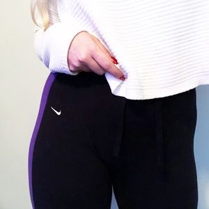 Nike Purple & Black Yoga Pants